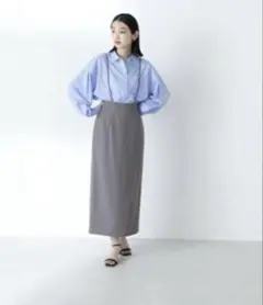 ストラップ付ナロースカート／ナチュラルビューティーベーシック