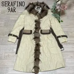 【セラフィーノSERAFINO】レッキス・ラクーンファー　キルティングコート9号