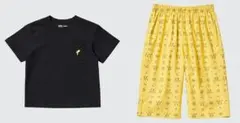 ユニクロ UT ポケモン ピカチュウ Tシャツ ステテコ 上下セット 140 黄