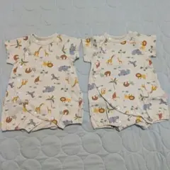 【中古品】ベビー ロンパース 2点セット サイズ70