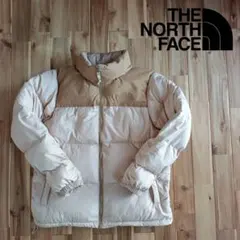 美品　US規格　ノースフェイス　ヌプシ　ダウンジャケット　ベージュ　メンズXL
