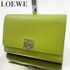 ✨極美品✨】ロエベ アナグラム バーティカルウォレット ライム 