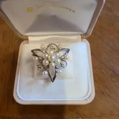 高島屋 シルバー パール 花モチーフ アクセサリー