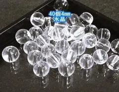 ★40個★水晶★4mm●天然石（クォーツ）