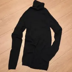 【無印良品】首のチクチクを抑えたリブタートルネック洗えるセーター（size：M）