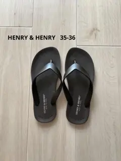 “HENRY & HENRY”フリッパー・ビーチサンダル・ブラウン・35-36のサムネイル