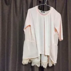 ふんわりカットソー(^^)ピンクレースのサムネイル