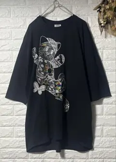 ScaLar ネコ花刺繍 オーバーサイズTシャツのサムネイル