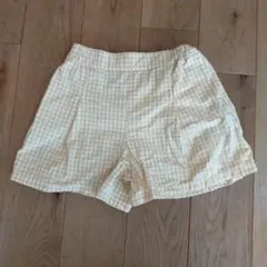 UNIQLO キッズ 半ズボン 120cm イエロー・チェック