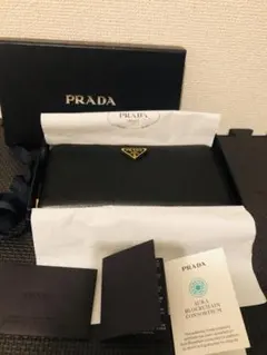 【極美品】プラダ 長財布 三角ロゴ サフィアーノレザー 黒 1ML506 QHH