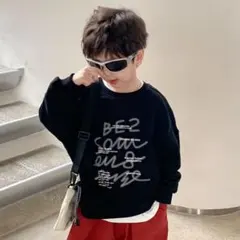 【新品未使用】英字プリントスウェットトップス 120サイズ