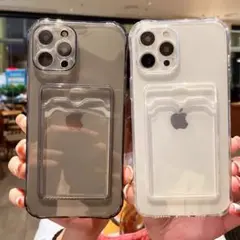 新入荷！iphone14  カードポケット　クリアケース