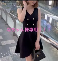 なちゃん様専用 Rady フレアニットワンピース ブラック M