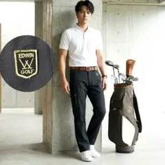 美品 EDWIN GOLF カーゴパンツ 黒M ストレッチ ゴルフのサムネイル