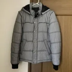 グレー フード付き 中綿コート