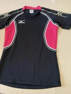 MIZUNO スポーツシャツ ブラック ピンク Lサイズ - メルカリ