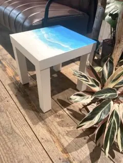 テーブル　レジンアート　サイドテーブル　オーシャンアート　インテリア