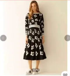 2019SS フラワーニットジャガードスカート