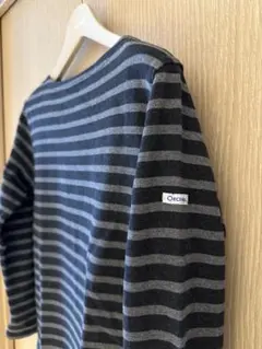 【ORCIVAL】オーシバル カットソー 長袖　グレー×チャコールグレー　地厚のサムネイル
