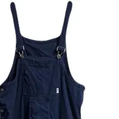 PMGO/サロペット オーバーオール/2XL/ネイビー/ヘリンボーン