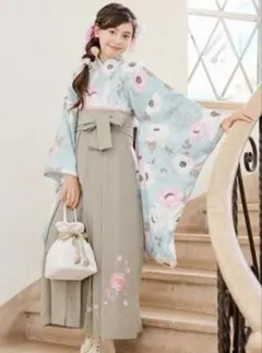 アリサナ着物・ベージュ袴セット 150センチ