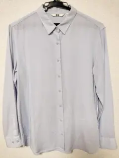 UNIQLOライトブルー レーヨン長袖シャツM