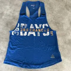 Reebok タンクトップ S 青 '365 DAYS CHANCES'