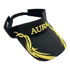 Aura Aura 선바이저, 블랙 x 골드, 프리사이즈, 낚시, 아웃도어