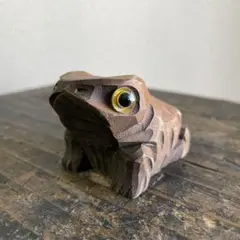 ポケモンセンター限定 グレッグルの木彫り人形 - メルカリ