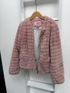 kate spade ベージュ フェイクファージャケット 150 - メルカリ