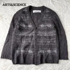ARTS&SCIENCE アルパカ混 カーディガン ノルディック V グレー Mのサムネイル
