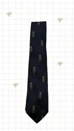 Polo ネイビー キャラクター柄 ネクタイ