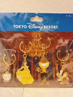 【新品・未使用】キーチェーン　美女と野獣　４種類　ディズニー　キーホルダー