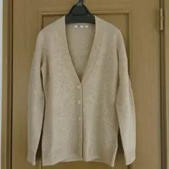 UNIQLO Vネックカーディガン （L） ウ－ル100%