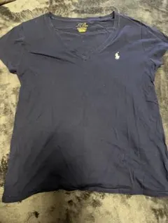 Polo Ralph Lauren ネイビー Vネック Tシャツ