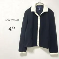 ANN TAYLOR テーラードジャケット バイカラー 4P S相当　フォーマルのサムネイル