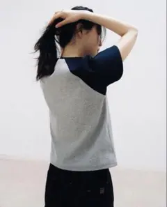 OHOTORO Scheme Raglan T-Shirt navyのサムネイル