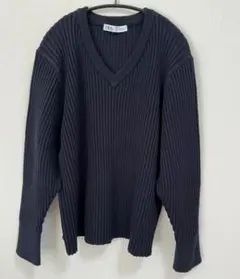 ZARA ザラ Vネック リブニット 長袖 ブラック