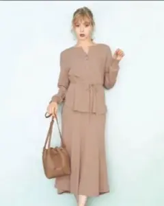 GU☆ジーユー リブニットスカート ピンク L