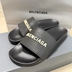 BALENCIAGA】バレンシアガ（24.5cm） スライド サンダル 現行品 - メルカリ