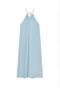 ZARA ギャザー入りホルターネックワンピース