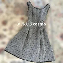 ロディスポット　グレー ドット柄 ノースリーブワンピース　ジャンスカ y2k