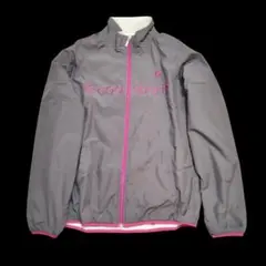 le coq sportif スポーツウィンドブレーカー グレー/ピンク裏起毛L