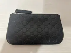 グッチ【GUCCI】544476 シマ ブラックレザーコインケース