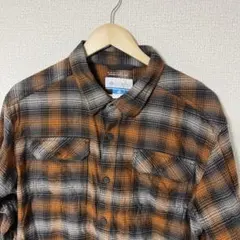 Colombia 洗濯済み チェックシャツ 登山 イエローアウトドア キャンプ