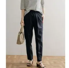 urban research doors リネン混テーパードイージーパンツ