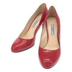 PRADA エナメル パンプス レッド　 36 １/2のサムネイル