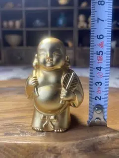 在銘 金属工芸☆黄金 七福神 置物 金色☆金属製 福の神 福 寿 商売繁盛