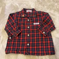 ミキハウス チエコサク チェックシャツ 80 長袖