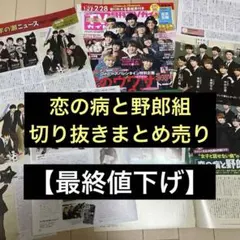 【最終値下げ】恋の病と野郎組　切り抜き　まとめ売り